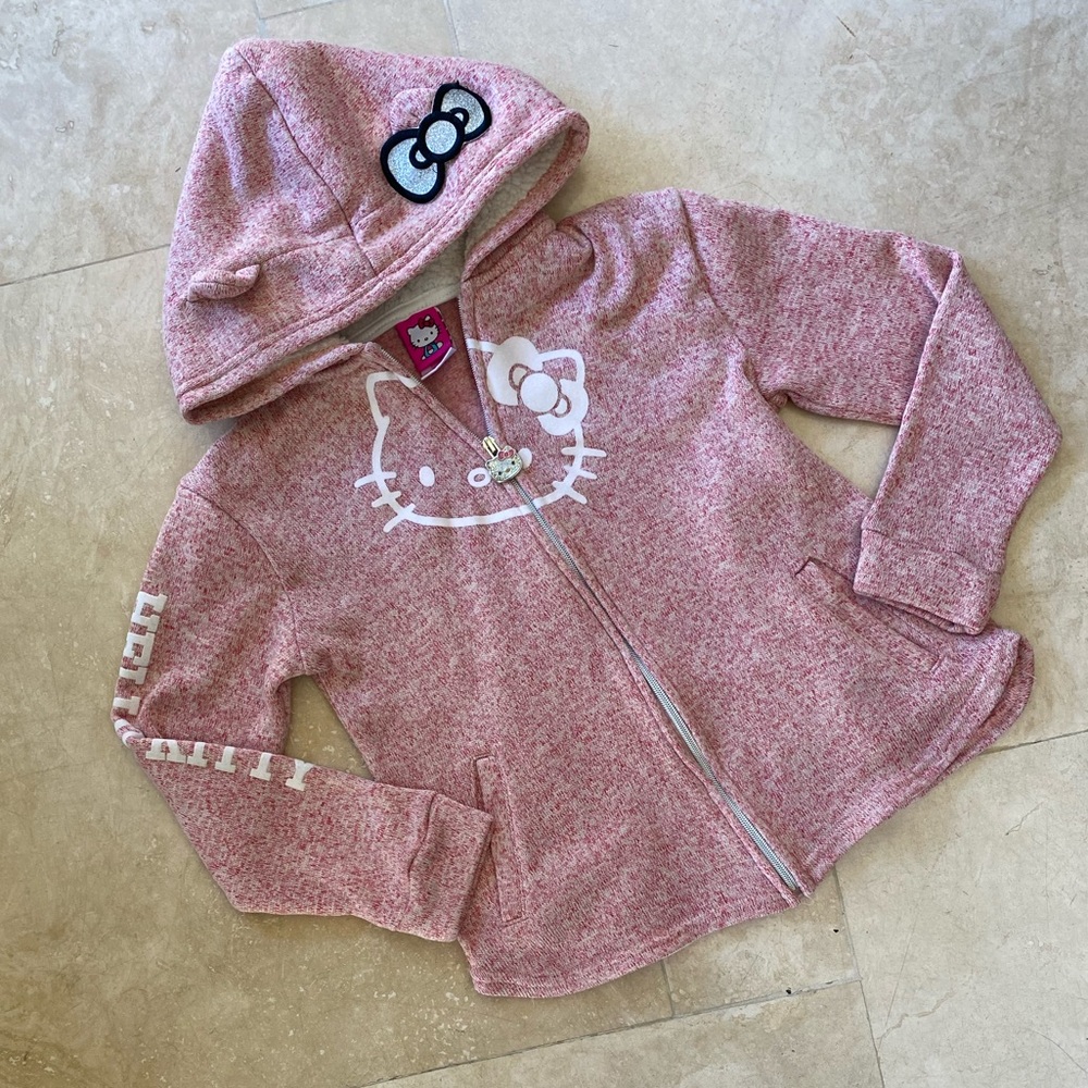 Hello Kitty Hooded Zipper Jacket Pink